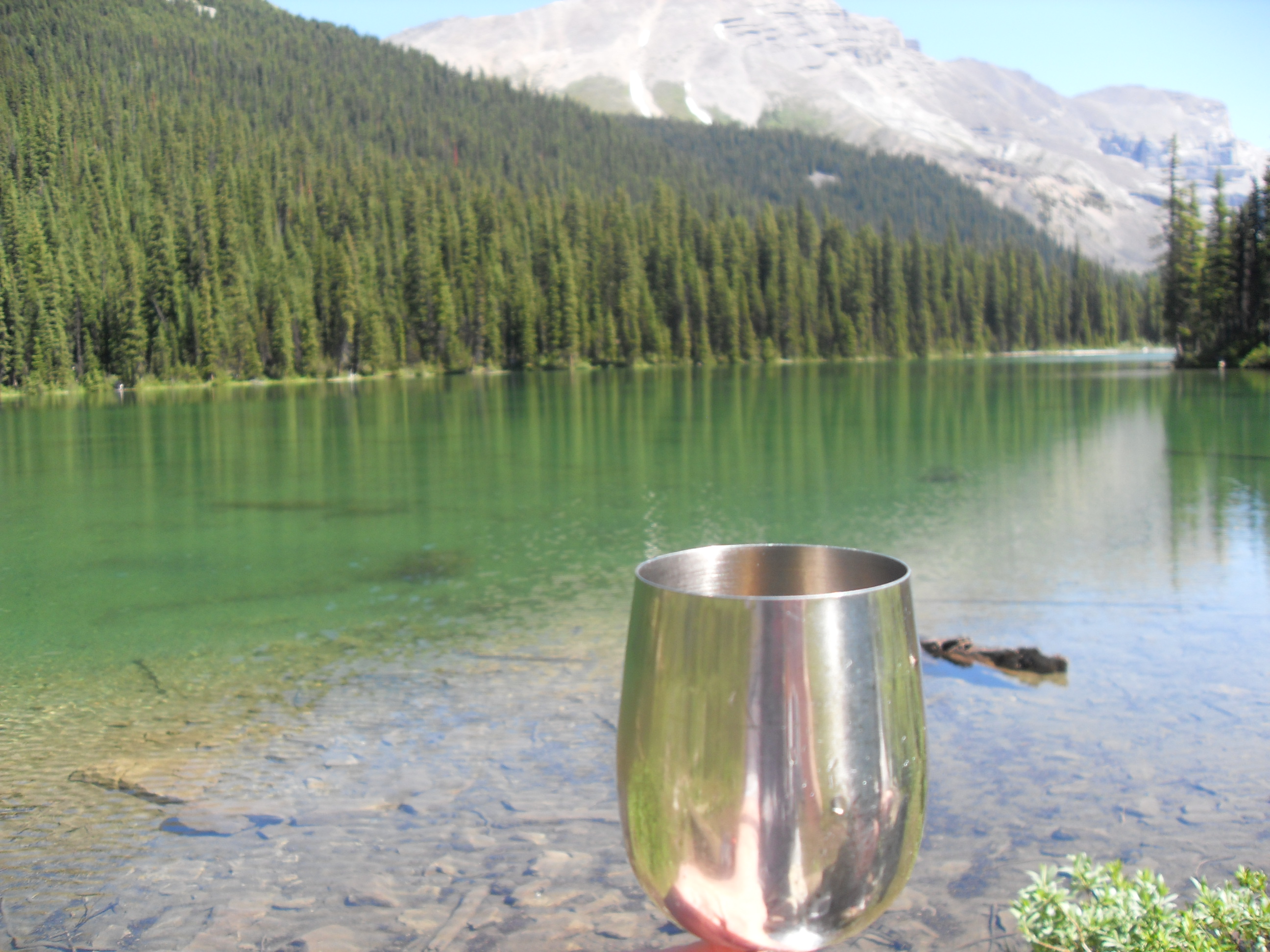 Wine at Lillian Lake