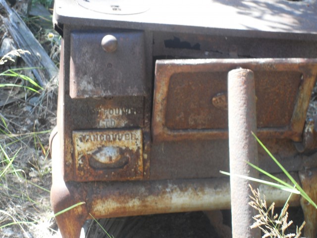 Old stove Jewel Lake BC