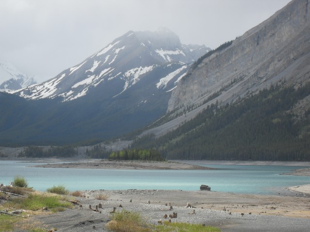 Turquoise coloured lake