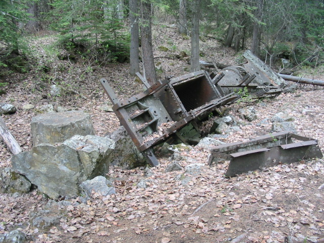 Abandoned locomotive Field BC