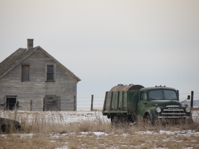 Old house and truck