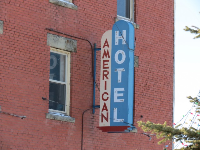 American Hotel sign