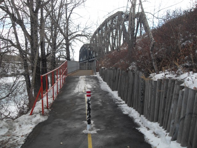 Calgary train bridge