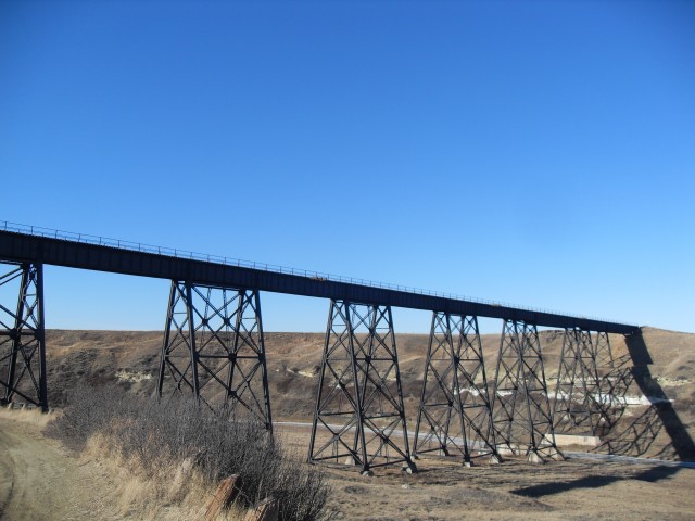 Carmangay Alberta railway bridge