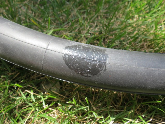 Rubber cement bike tire