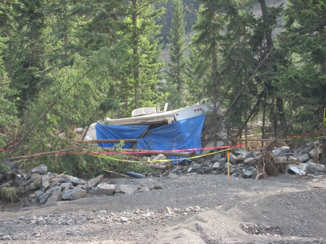 Flood damaged trailer