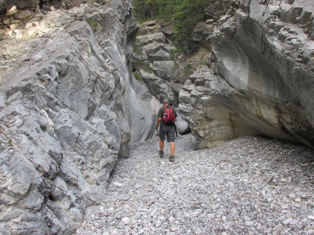 Jura Creek slot canyon