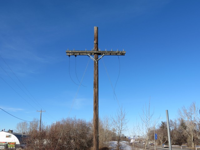CPR old telegraph pole
