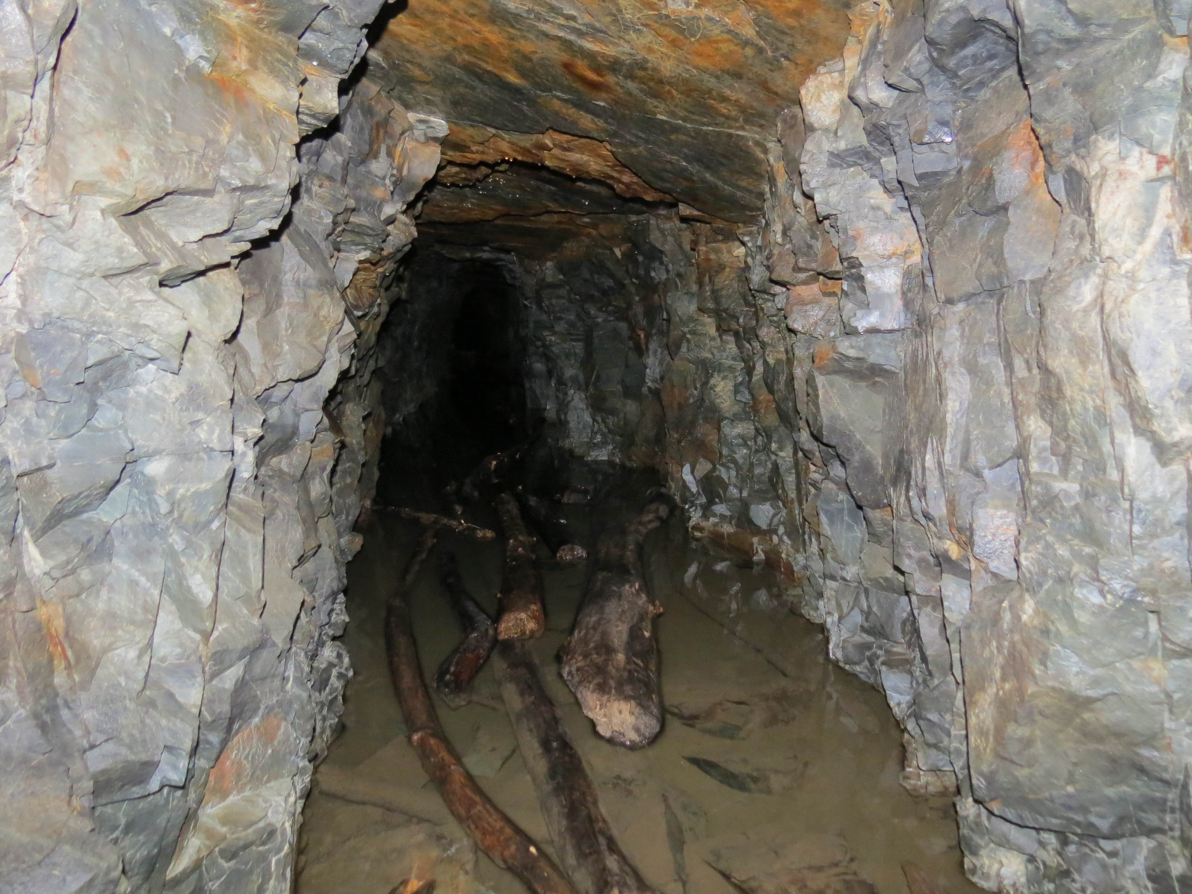 Flooded mine tunnel