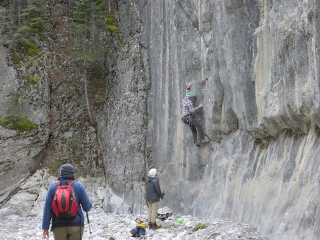 Grotto Canyon climbers