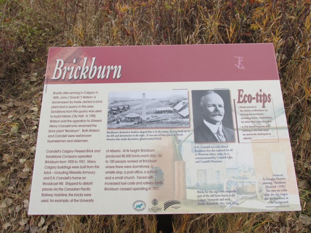 Brickburn interpretative sign