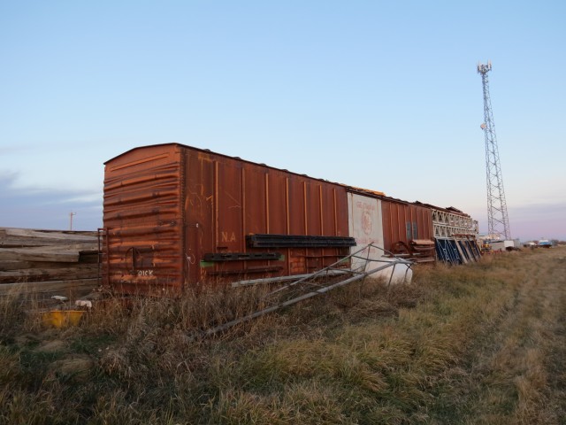 Boxcar storage shed