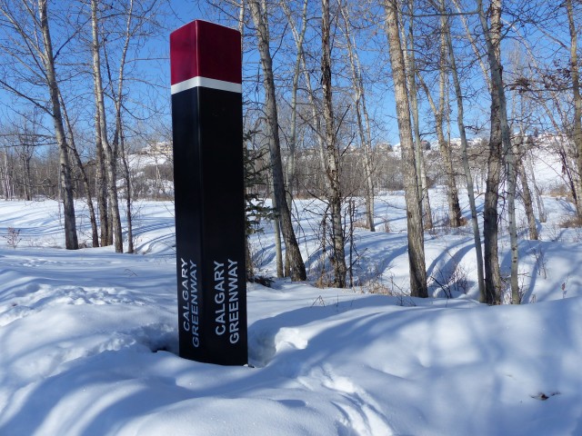 Calgary Greenway marker