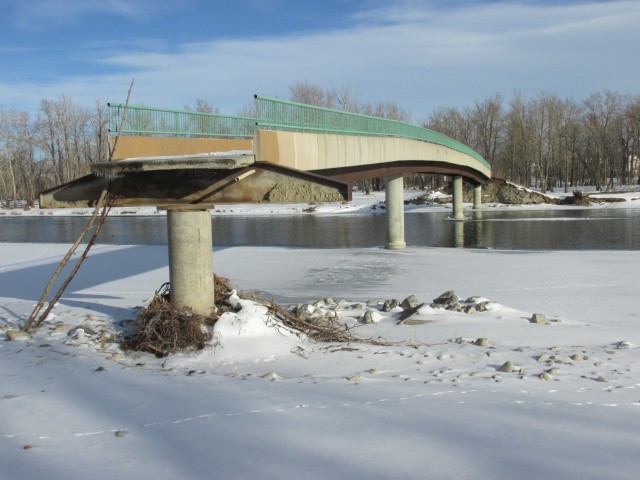 Flood damaged bridge Calgary