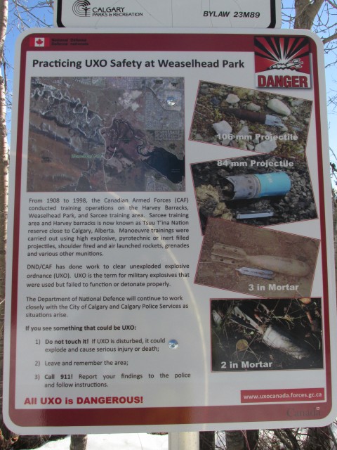 Weaselhead unexploded ordinance