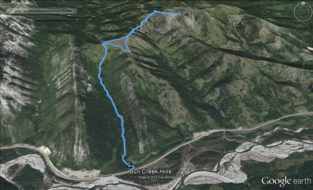 Bull Creek Hills GPS path
