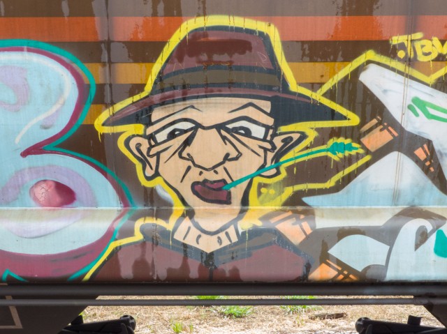 Rail car graffiti