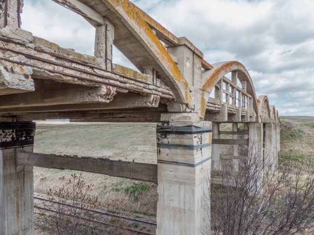 Bowstring arch bridge Saskatchewan