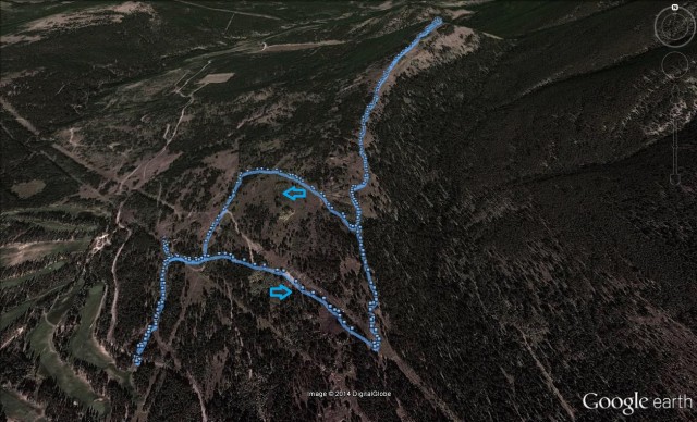 Greenhill Mine Ridge route