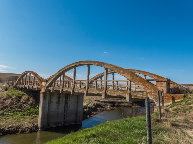 Concrete arch bridge Saskatchewan