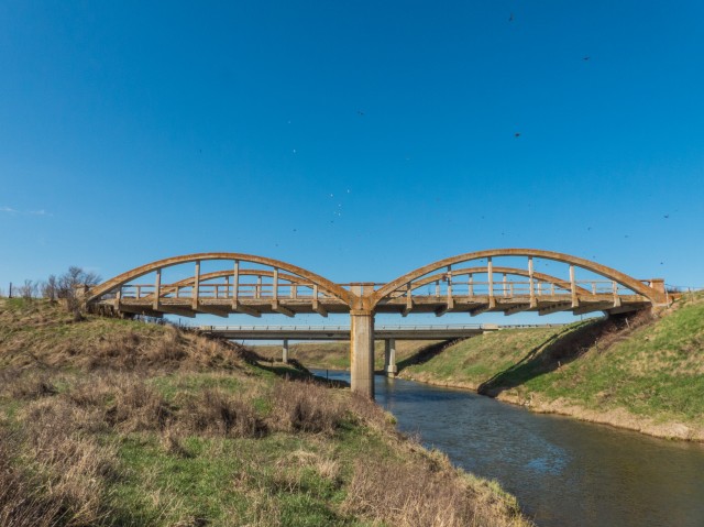 Bowstring arch bridge Saskatchewan