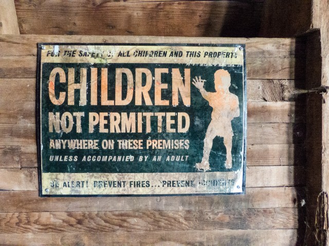 Children not permitted