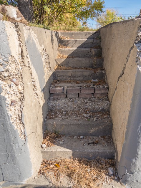 Old cement stairs