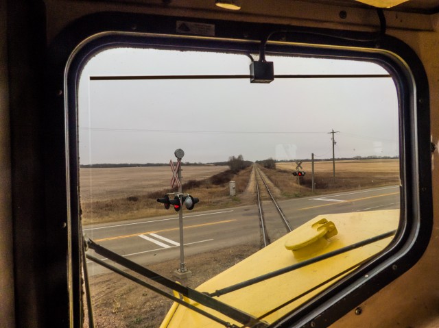 View from locomotive cab