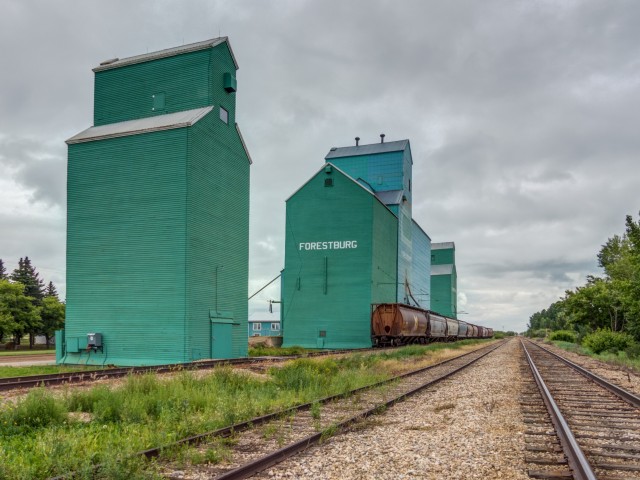 Forestburg AB grain elevators
