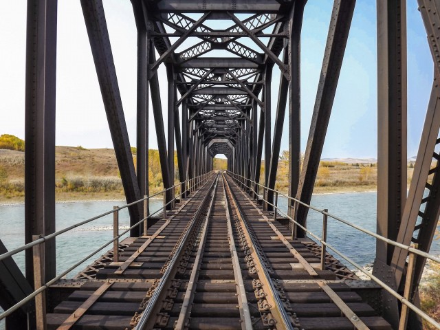 Cochrane Alberta train bridge