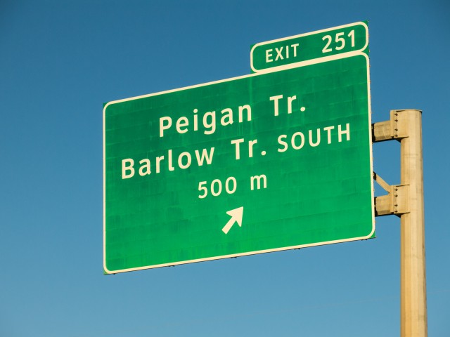 Deerfoot Trail sign