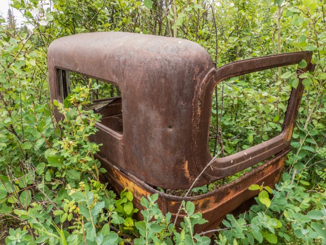 Old car remains