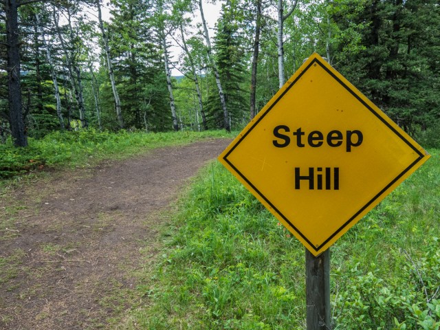 Steep hill sign