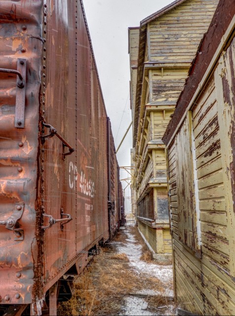 Grain elevator boxcars