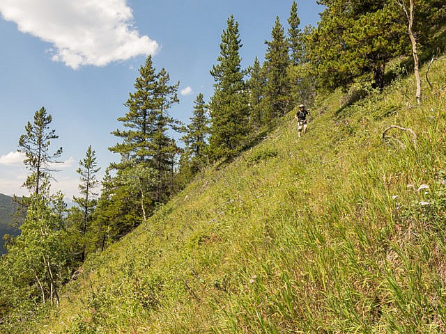 Hiking down Hell's Ridge