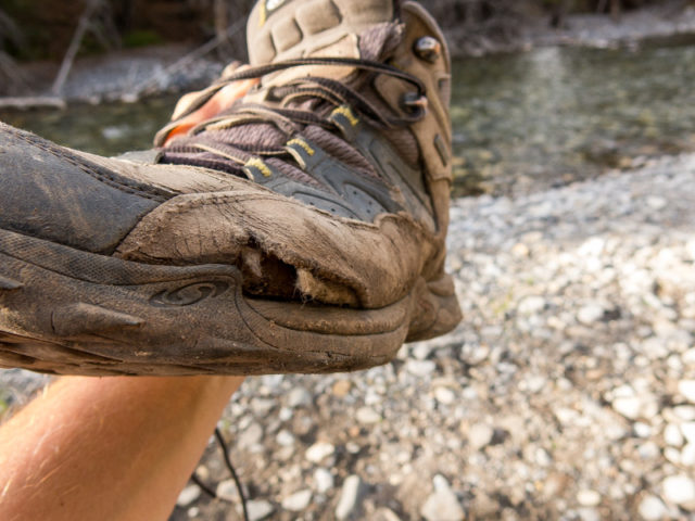 Worn Hiking Boots