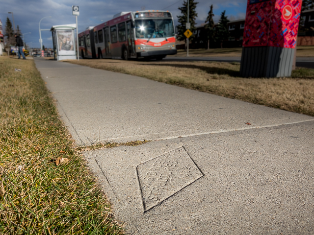 Sidewalk Date Stamp Calgary