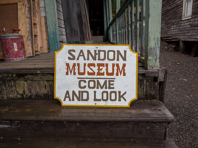 Sandon Museum Sign