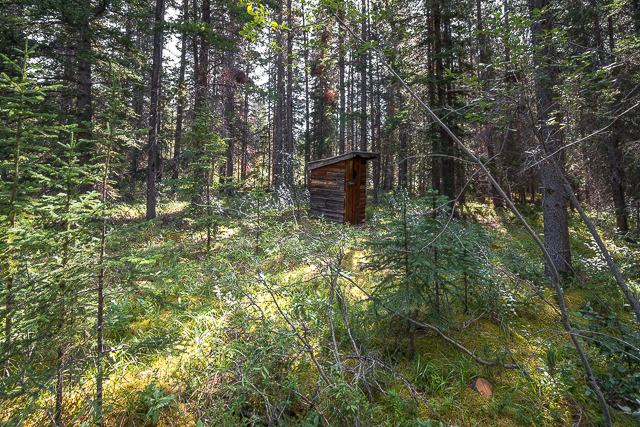 Old Rockies Cabin Outhouse