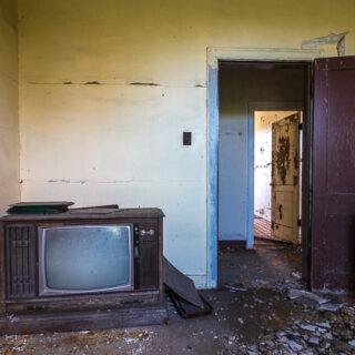 Abandoned Cabinet TV