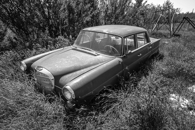Abandoned Mercedes Car