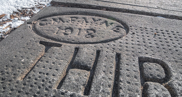 Calgary Sidewalk Date Stamp