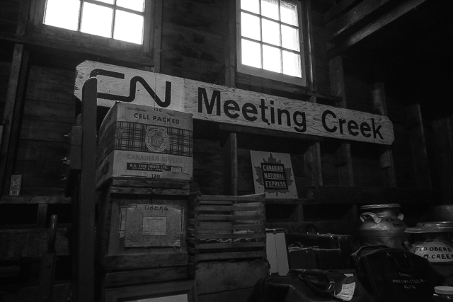 Meeting Creek RR Sign
