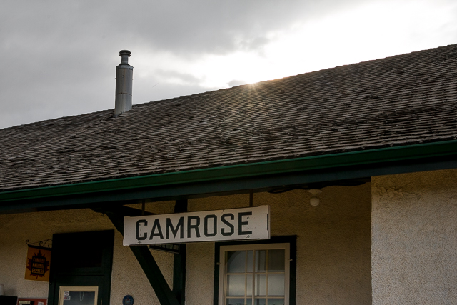 Camrose Train Station Sign