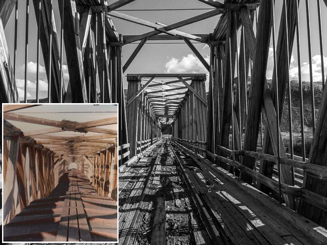 East Coulee Bridge Then & Now